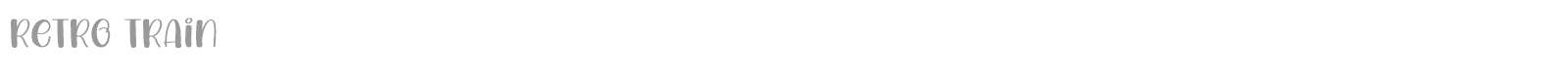 Retro Train font preview